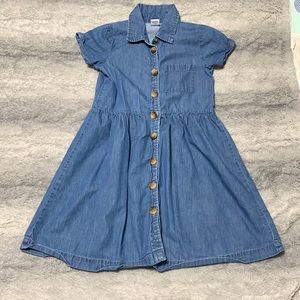 Girls collared jean dress